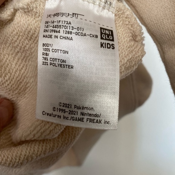 NWOT Uniqlo James Jarvis x Pokemon Long-Sleeve Sweatshirt Kids Size 11-12 - Picture 6 of 9